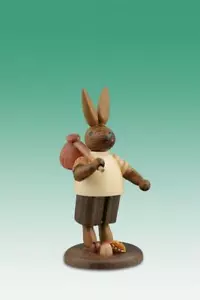 Osterhase Hasenwanderer natur Höhe ca 7,5 cm NEU Osterfigur Osterdeko Erzgebirge - Bild 1 von 1