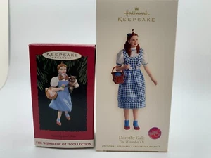 Wizard of Oz 2007 Dorothy Gale & 1994 Vintage Dorothy & Toto Hallmark Ornaments - Picture 1 of 2
