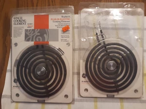 Pair of GE Hotpoint 6 Inch Electric Burner Cooking Elements For Stove PM30X117 - Picture 1 of 4