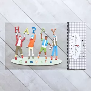 Meri Meri Happy Campers Aufkleber großdimensionale Verzierung Kinder - Bild 1 von 6