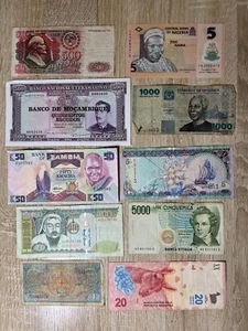 High-End Collection of 10 Assorted World Paper Currency Circulated Foreign Money - Picture 1 of 2