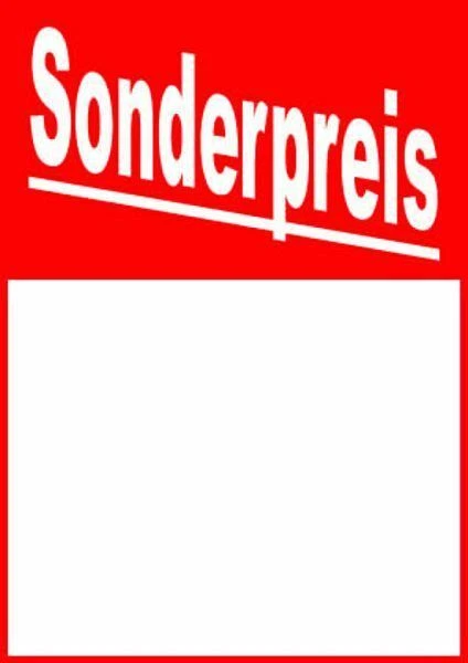 GOODSFORBUSINESS GMBH 100x Werbeschilder DIN A5 Schilder Preisschild Ladeneinrichtung Preisschilder