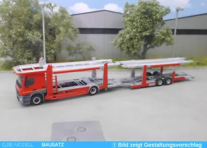 1:87 EM111 Bausatz Autotransport Aufbau und Tandem Anhänger für Herpa Umbau - Bild 1 von 11
