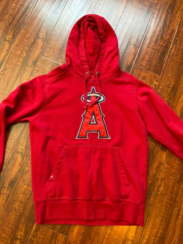 Antigua Anaheim Angels Sweater Hoodie Red Size M Cover