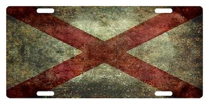 ALABAMA State Flag Custom License Plate State Emblem Version 3 - Picture 1 of 1