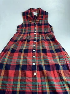 Miss Dorby Women's Dress Long Button Front Sleeveless Collared Size 14 - Picture 1 of 6