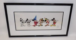 Walt Disney Studios 1993 LE Sericel “Mickey Through The Years” Framed with COA - Picture 1 of 5