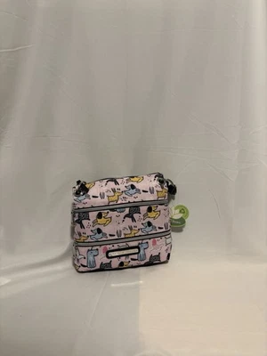 Lily Bloom Nylon Spring Paws Pink Lined Handbag Purse NEW - Image 1 of 4