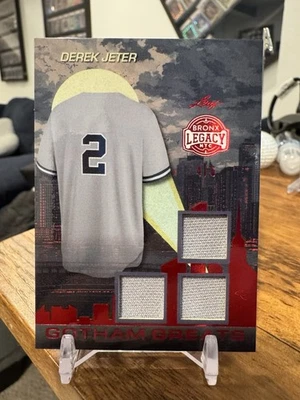 2025 Leaf Bronx Legacy Gotham Greats Derek Jeter Game-Used Memorabilia #/6 - Image 1 of 2