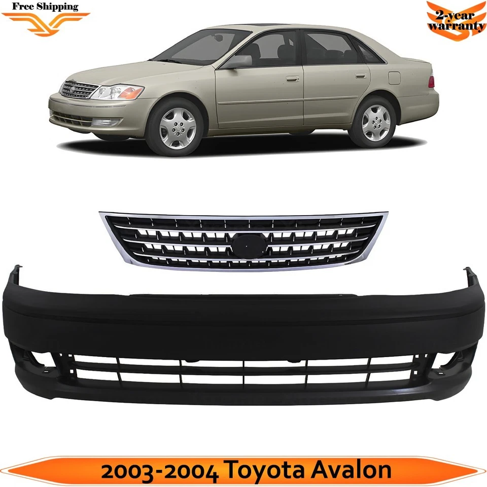Front Bumper Cover Primed Plastic & Grille Assembly For 2003-2004 Toyota Avalon Foto 1 de 4