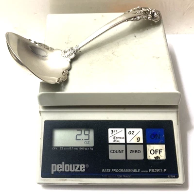 Cucharón de salsa vintage Wallace de plata esterlina "grande barroco" (2,9 OZ -83 gramos)! Foto 1 de 4