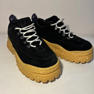 Eytys Angel Black Suede Platform Sole Trainers / Sneaker - Size UK 7,5 EUR 41 - Bild 1 von 12