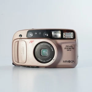 VERY GOOD MINOLTA RIVA ZOOM 70DATE 35-70mm Point & Shoot Film Camera - Picture 1 of 18