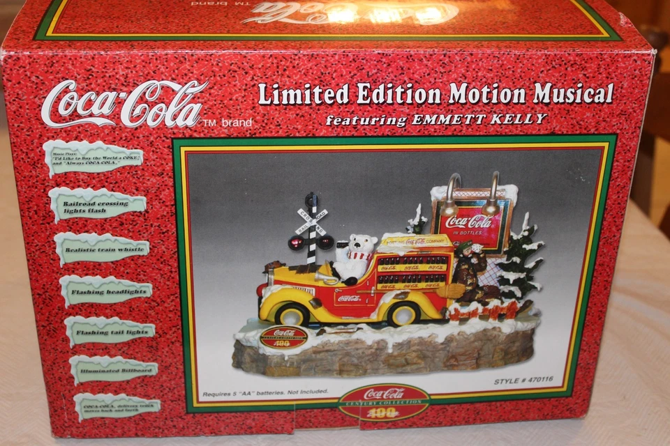 Coca-Cola Limited Edition Motion Musical Featuring Emmett Kelly Preowned - Image 1 of 4