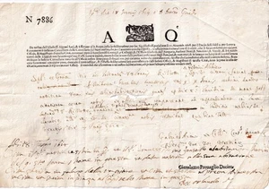 XX47-REP. DI VENEZIA-AQ LETTER SHEET GIROLAMO PROVAGLIO DACIER - Picture 1 of 1