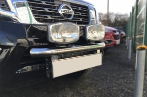 To Fit 2015-2019 Mitsubishi L200 Front Bumper Light Bar + Jumbo Spot Lights x2 - Picture 1 of 9