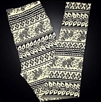 Legging Buttery Soft ELEFANTE Safari Paisley Alto y Curvilíneo XL Zoo Animal Print TC Foto 1 de 2