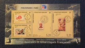 TAAF FRENCH ANTARCTICA 1999 XF MNH BLOCK PHILEXFRANCE PARIS STAMP-ON-STAMP - Picture 1 of 1