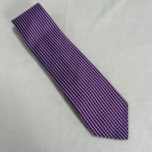 Brooks Brothers 346 lila Seidenkrawatte kleines geometrisches Muster hergestellt in den USA 3,25x60 - Bild 1 von 4