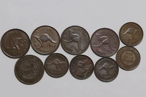 🧭 🇦🇺 AUSTRALIA PRE-DECIMAL OLD COPPER COINS SINCE 1912 B75 #4 O21 - Imagen 1 de 2