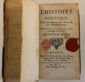 L'histoire poëtique, pour l'intelligence des poëtes et Auteurs anciens sceau - Foto 1 di 8