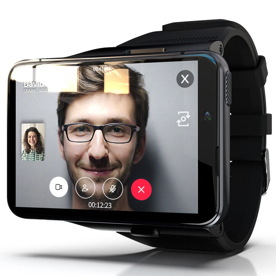 4G Android Smart Watch Touch Screen 4GB RAM+ 64GB ROM GPS WiFi Camera Smartwatch - Image 1 of 4