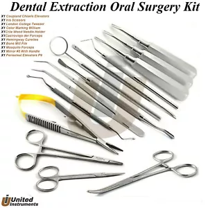Basic Oral Dental Chirurgie Instrumente Kit Zahnextraktion Extraktion Pinzette CE - Bild 1 von 12