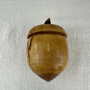 6” Wooden Decorative Acorn - Fall Harvest Autumn Thanksgiving Decor - Picture 1 of 10