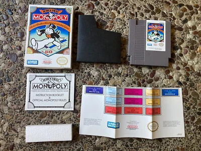 ORIGINAL Vintage 1991 Nintendo NES Monopoly CIB w/ Manual  - Image 1 of 4