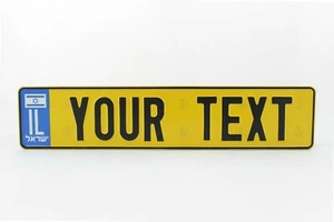 Israel Arab Arabic Euro European License Plate Number Plate Embossed Custom Text - Picture 1 of 3