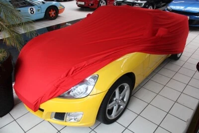 Manta protectora de garaje completa Car-Cover roja con bolsillos de espejo para Opel Speedster Foto 1 de 3