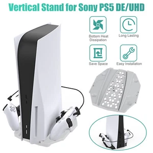 Vertical Stand for PS5 DE / UHD Console Controller Sony PlayStation 5 Mount Base - Picture 1 of 9