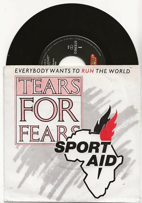 TEARS FOR FEARS EVERYBODY WANTS TO RUN THE WORLD PORTUGAL SINGLE, MINT - Image 1 of 2