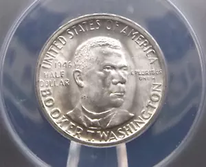 1946 "P" conmemorativo *BOOKER T WASHINGTON* medio dólar 50c ANACS MS64 #264 BTW - Imagen 1 de 5
