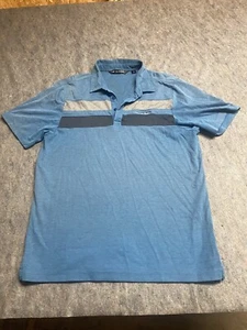 Travis Mathew Shirt Medium Mens Blue Polo Lightweight Outdoors Golf - Picture 1 of 5