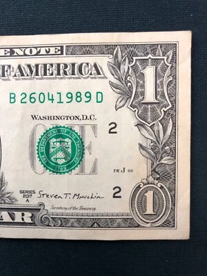 BILLETE DE $1 (UN DÓLAR) 26 DE ABRIL 1989 - 26041989 - CUMPLEAÑOS - ANIVERSARIO Foto 1 de 3