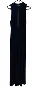 LOVE Navy Blue Wide Leg, Zip, Stretch Jumpsuit U.K. XS (6) - Picture 1 of 4