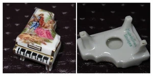 COLLECTIBLES LIMOGES FRANCE MINIATURE PIANO ROMANTIC SCENE - Picture 1 of 2