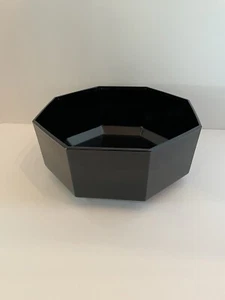 Vintage 80er Servierschale "Oktime" schwarz Glas von Arcoroc France - Bild 1 von 6