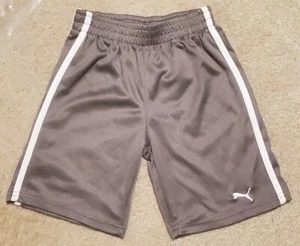 Puma Grey Athletic Shorts With White Double Side Stripe Boys Size 2T Read  - Picture 1 of 15