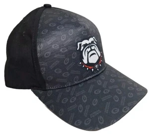 GEORGIA BULLDOGS UGA NEW Dawg Mascot Logo Cap Hat Black & Grey SnapBack - Picture 1 of 4