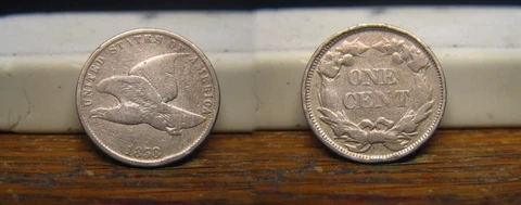 1858 FLYING EAGLE SMALL LETTER CENT US COIN Cover