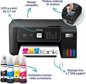 Epson ET-2870 MULTIFUNZIONE 3IN1 ECOTANK WIFI/USB INCHIOSTRI INCLUSI - Foto 1 di 8