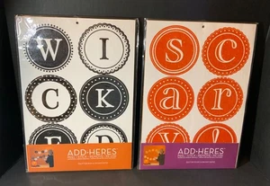 2 Halloween Wall Decorations Add-Heres Adhesive Graphics Scary Spooky Boo Wicked - Picture 1 of 4