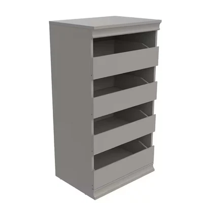 21.39 In. W Smoky Taupe Modular Storage Stackable Unit with 4-Drawers - Image 1 of 4