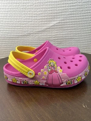 Crocs Fun Lab Super Mario Brothers Princess Peach Clog Size 3 Junior Girls - Image 1 of 4