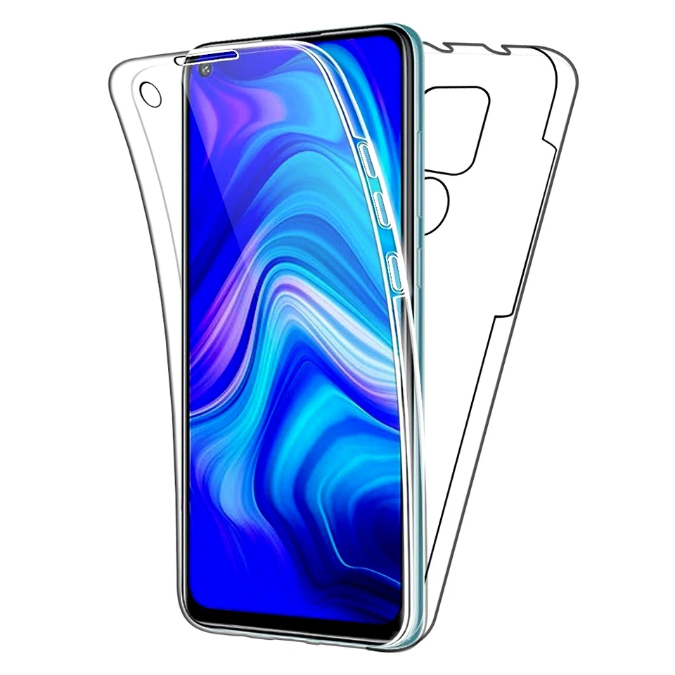 COVER TRASPARENTE PER XIAOMI REDMI NOTE 9 CUSTODIA FRONTE RETRO IN SILICONE 360 - Immagine 1 di 4