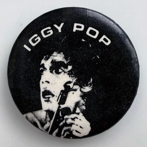 Rare Vintage late 1970s IGGY POP pin 1.25" button NM-EXMT badge - Bild 1 von 2