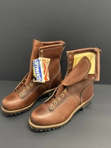 NORTHLAKE Insulated Mens 12 Brown Leather Boots Vibram Made In USA Vintage - Picture 1 of 15