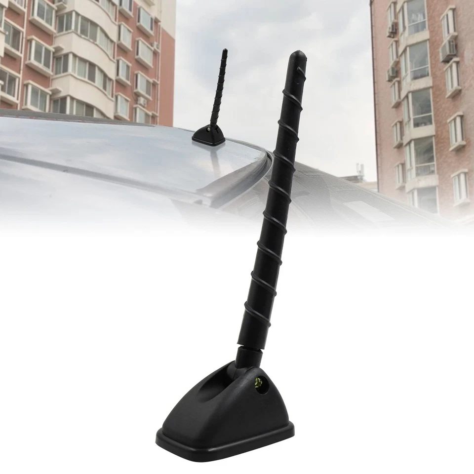 Black Plastic Roof Mount Adhesive Base Aerial Decorative Antenna for Car SUV - Image 1 of 4